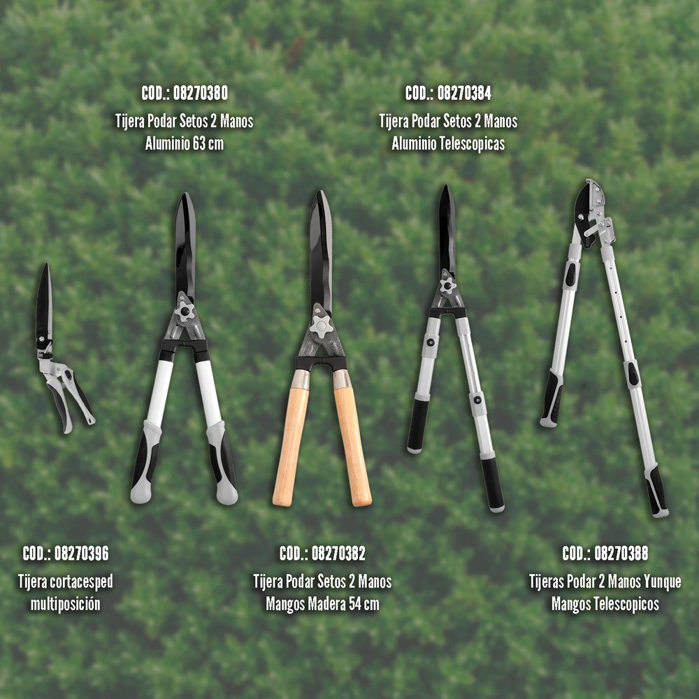 Tijeras Podar 2 Manos Yunque. Telescopica de 68 a 95 cm. Mango Aluminio Multiplicador Fuerza, Corte Ø 35 mm. Empuñadura TPR 6 Tijeras Podar 2 Manos Yunque. Telescopica de 68 a 95 cm. Mango Aluminio Multiplicador Fuerza, Corte Ø 35 mm. Empuñadura TPR