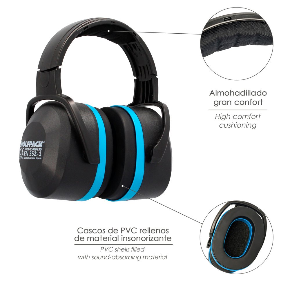 Protector Auditivo Cascos CE SNR 29 dB Trabajar, Dormir, Estudiar, Leer, Viajar, Ronquidos, Proteccion Auditiva Cascos 3 Protector Auditivo Cascos CE SNR 29 dB Trabajar, Dormir, Estudiar, Leer, Viajar, Ronquidos, Proteccion Auditiva Cascos