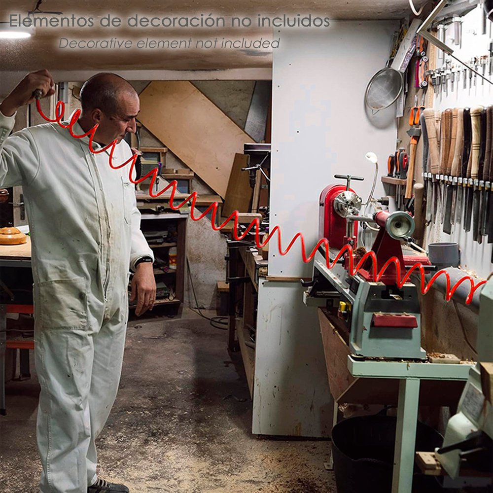 Manguera Espiral Aire Comprimido 15 Metros Adaptador Rápido. 5 Manguera Espiral Aire Comprimido 15 Metros Adaptador Rápido.