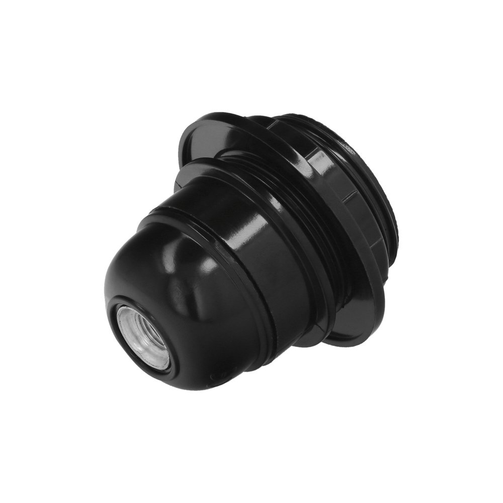Portalamparas 4 A. E-27 Con Rosca + Arandela Negro 3 Portalamparas 4 A. E-27 Con Rosca + Arandela Negro