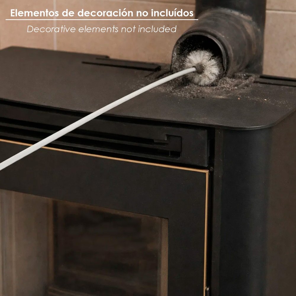 Deshollinador Kit Estufa Pellet Ø 80/100 mm. Longitud 2,5 metros