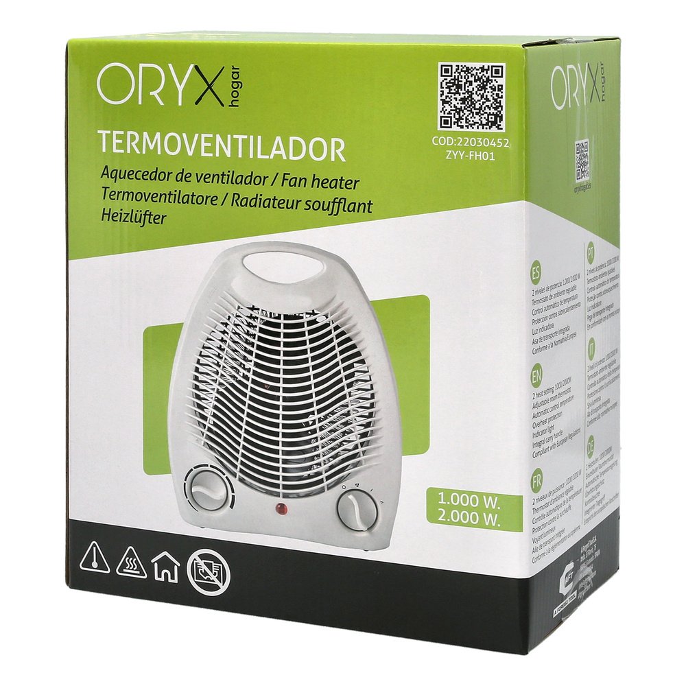 Termoventilador Ovalado 1000 / 2000w