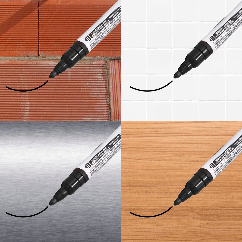 Rotulador Permanente Profesional Negro 2 Rotulador Permanente Profesional Negro
