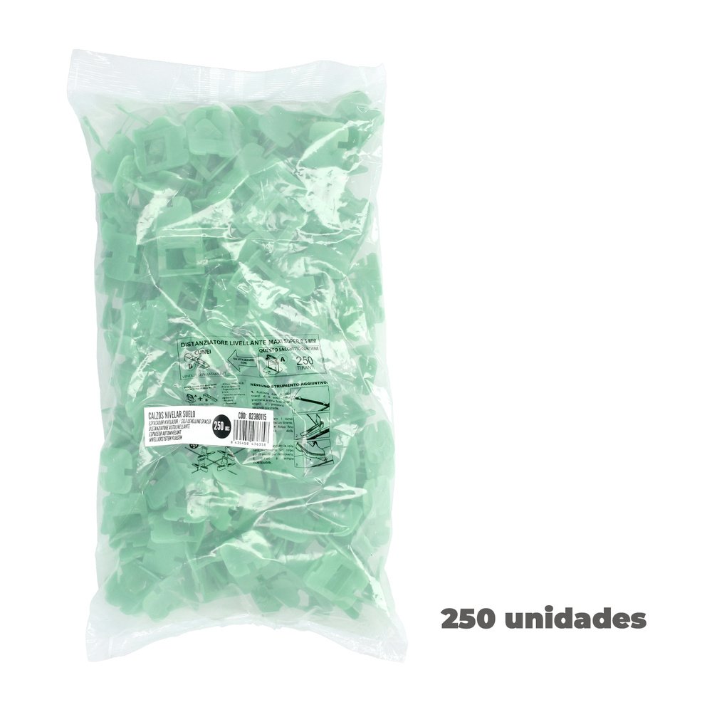 Calzos Nivelar Suelo 0,5 Mm. (Bolsa 250 Unidades) 5 Calzos Nivelar Suelo 0,5 Mm. (Bolsa 250 Unidades)