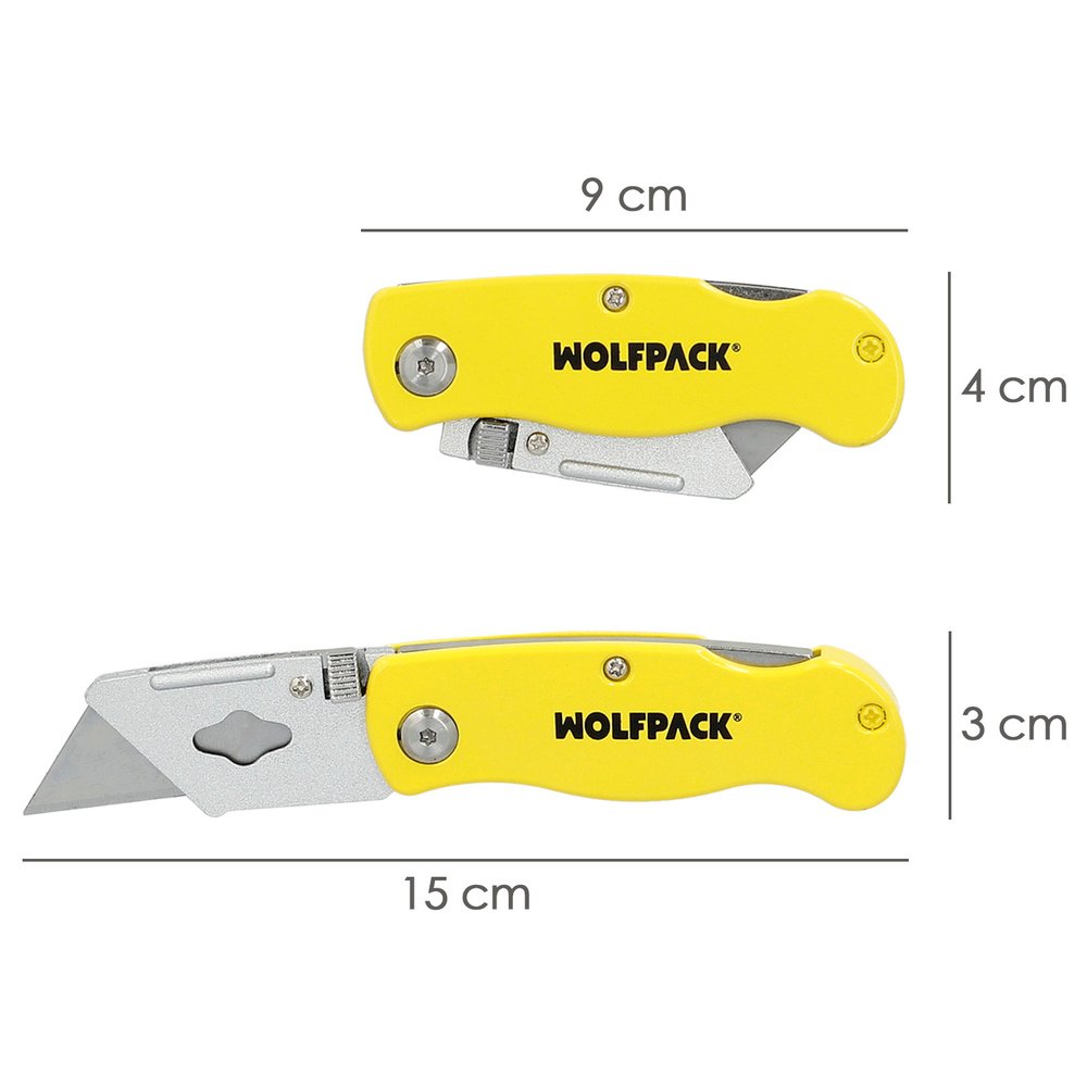 Cutter Plegable Hoja Trapezoidal 155 mm. 2 Cutter Plegable Hoja Trapezoidal 155 mm.