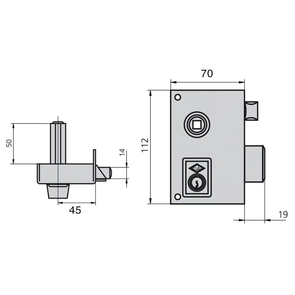 Cerradura Cvl 156br/70/he Izquierda 2 Cerradura Cvl 156br/70/he Izquierda