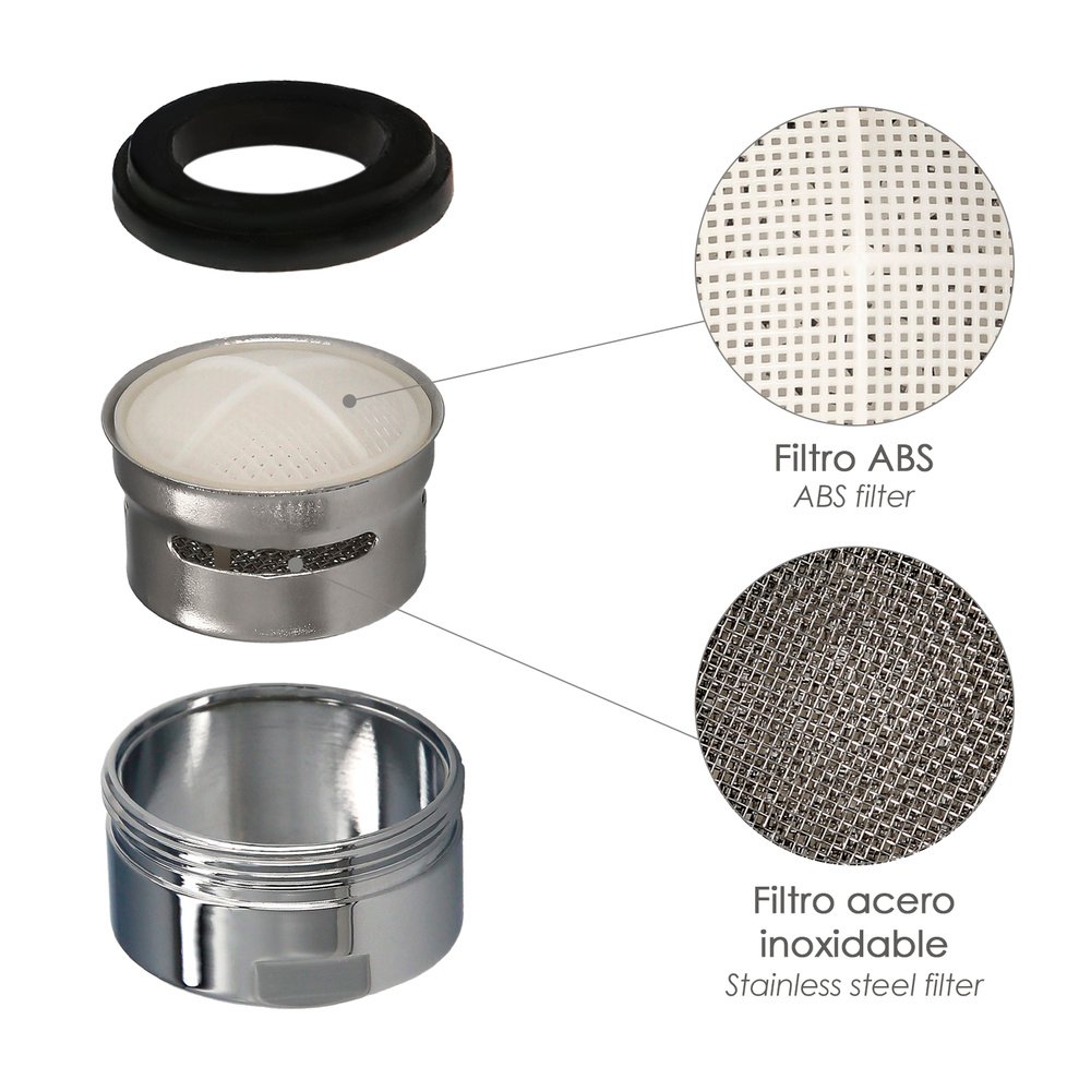 Atomizador Grifos / Monomando M24 (2 piezas) Filtro Aireador Grifo, Economizador de Agua, Difusor Grifo, Aireador Economizador 3 Atomizador Grifos / Monomando M24 (2 piezas) Filtro Aireador Grifo, Economizador de Agua, Difusor Grifo, Aireador Economizador