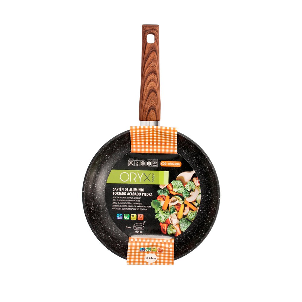Sarten Aluminio Forjado Antiadherente Ø 24 x 5 cm. Mango Engomado / 5 capas / Acabado Piedra / Apta Para Todo Tipo de Cocinas 7 Sarten Aluminio Forjado Antiadherente Ø 24 x 5 cm. Mango Engomado / 5 capas / Acabado Piedra / Apta Para Todo Tipo de Cocinas