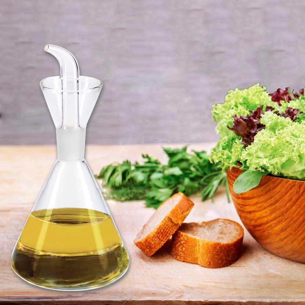 Aceitera De Cristal Con Sistema Antigoteo, Capacidad 250 ml.