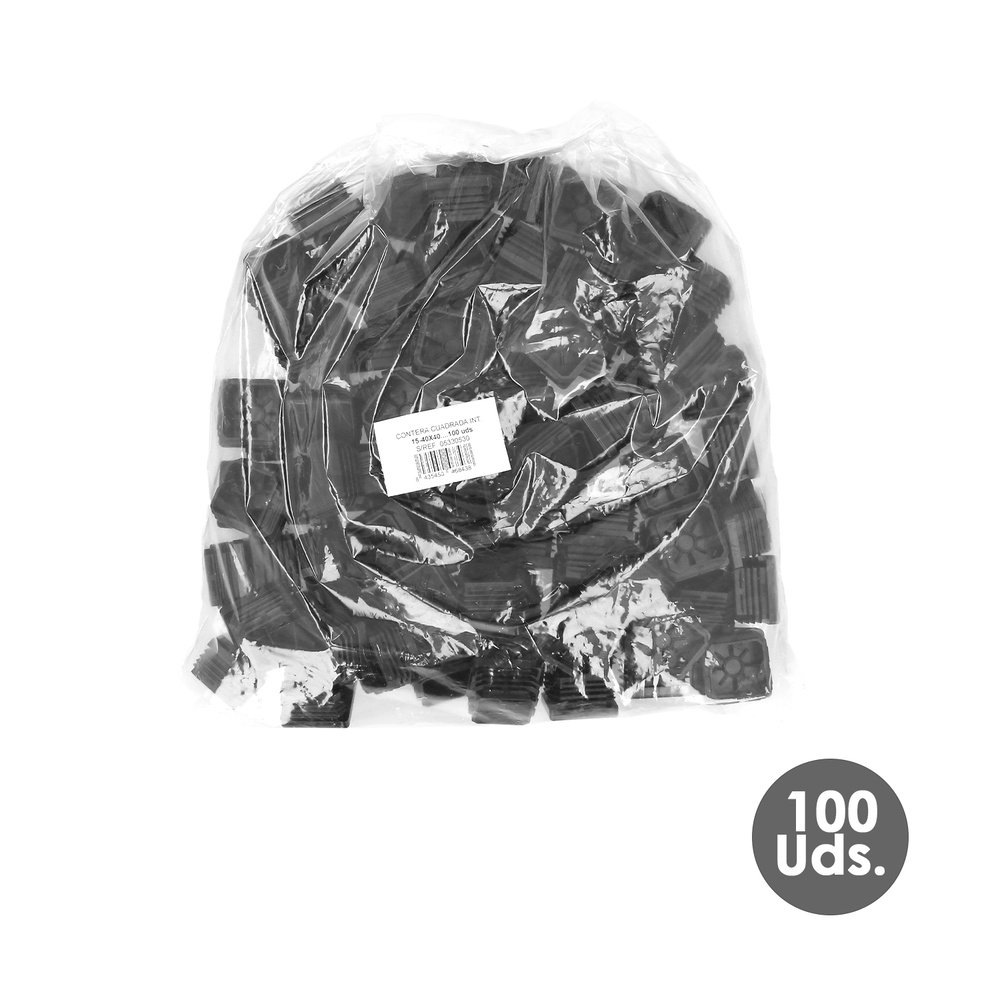 Contera Interior Plastico Cuadrada 40x40 mm. Color Negro. Bolsa 100 Unidades. Contera Mesa, Silla, Muebles, Estanteria 3 Contera Interior Plastico Cuadrada 40x40 mm. Color Negro. Bolsa 100 Unidades. Contera Mesa, Silla, Muebles, Estanteria