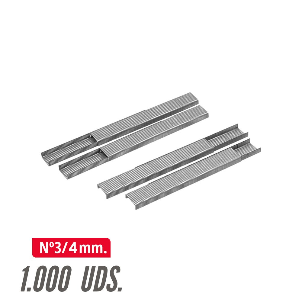 Grapas para grapadora Nº 3. Tamaño 4 mm. (PAquete 1.000 unidades) Grapas Nº 3 Para Grapadora Manual / Electrica