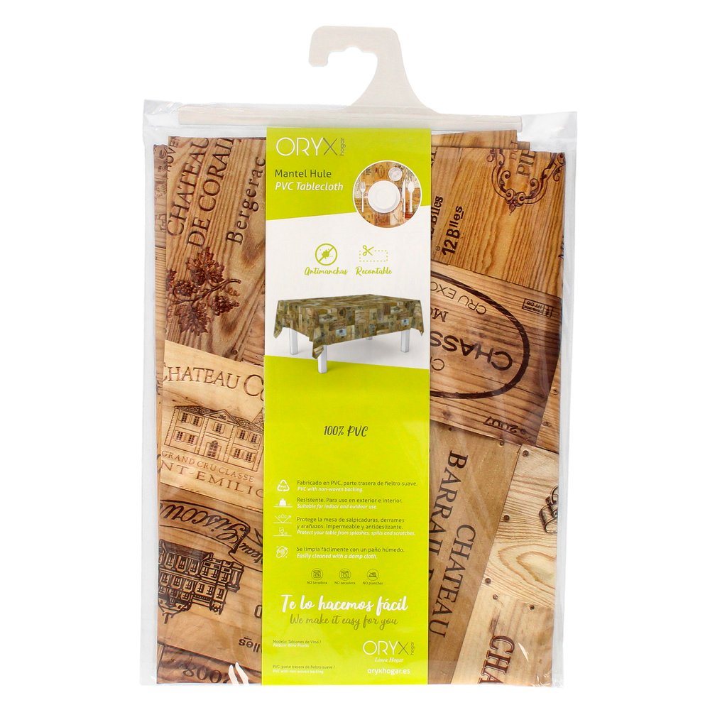 Mantel Hule Rectangular Tablones Vino Impermeable Antimanchas PVC 140x250 cm. Recortable Uso Interior y Exterior 4 Mantel Hule Rectangular Tablones Vino Impermeable Antimanchas PVC 140x250 cm. Recortable Uso Interior y Exterior