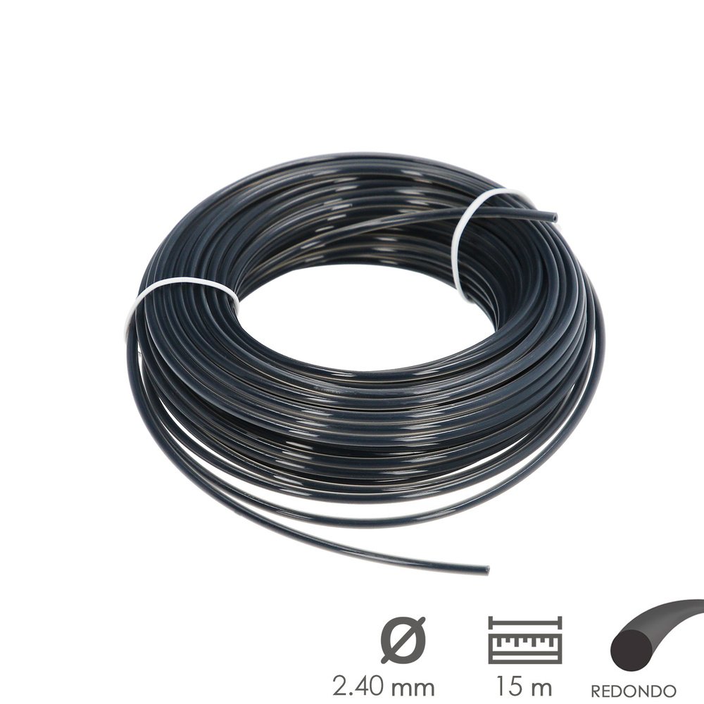 Hilo Nylon Redondo Profesional Ø 2,4 mm. Rollo 15 metros 3 Hilo Nylon Redondo Profesional Ø 2,4 mm. Rollo 15 metros