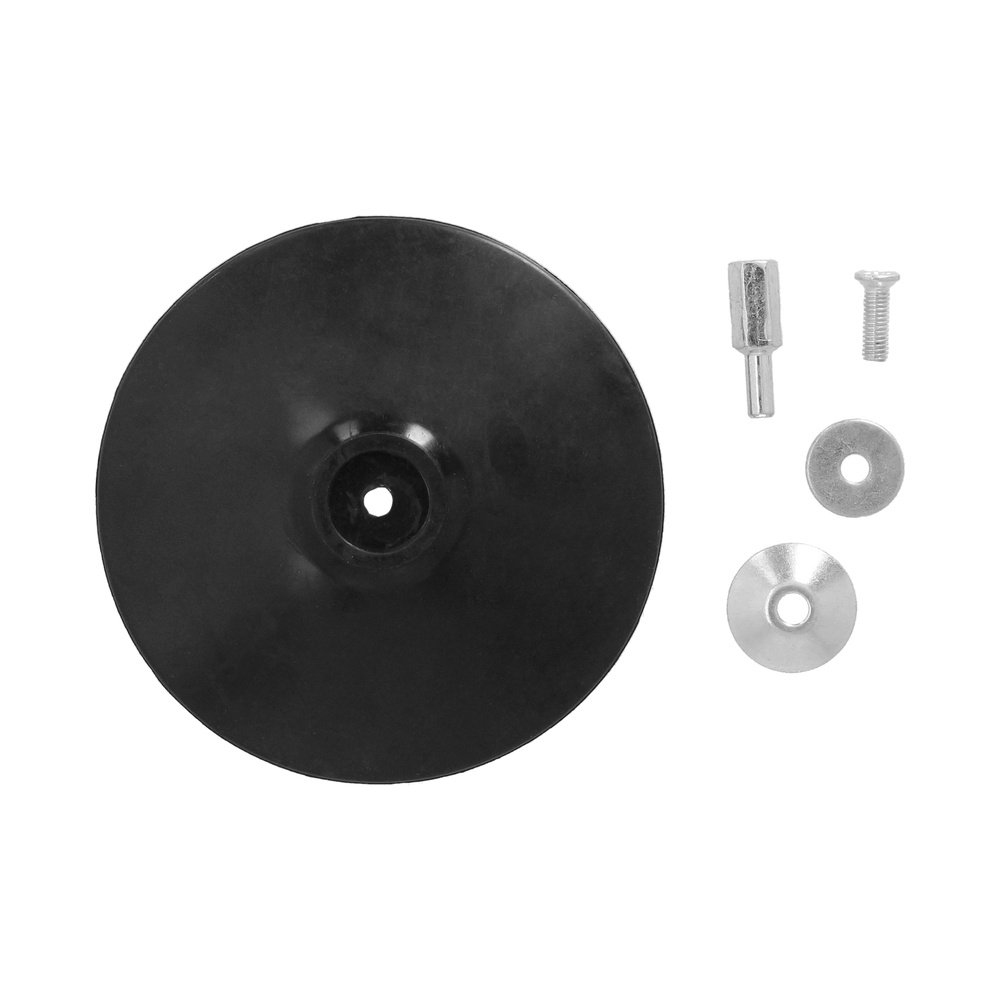 Plato Taladro Nylon Ø 125 mm. Con Espiga Ø 6 mm. Disco Plástico Para Bonete 3 Plato Taladro Nylon Ø 125 mm. Con Espiga Ø 6 mm. Disco Plástico Para Bonete