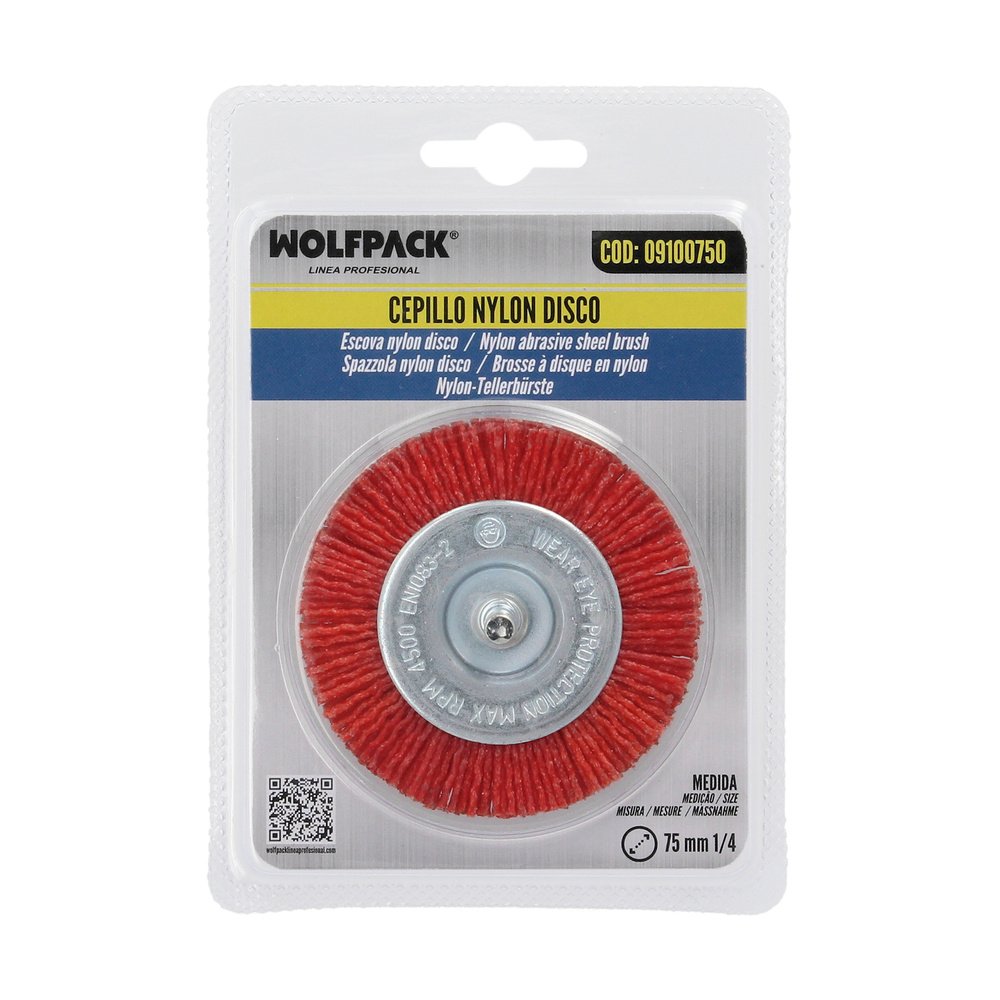 Cepillo Nylon Disco Ø 75 mm. 1/4". Lijar y Pulir Madera, Metal, Acero Inoxidable, Cepillo Taladro, Cepillo Pulir, Cepillo Lijar 5 Cepillo Nylon Disco Ø 75 mm. 1/4". Lijar y Pulir Madera, Metal, Acero Inoxidable, Cepillo Taladro, Cepillo Pulir, Cepillo Lijar