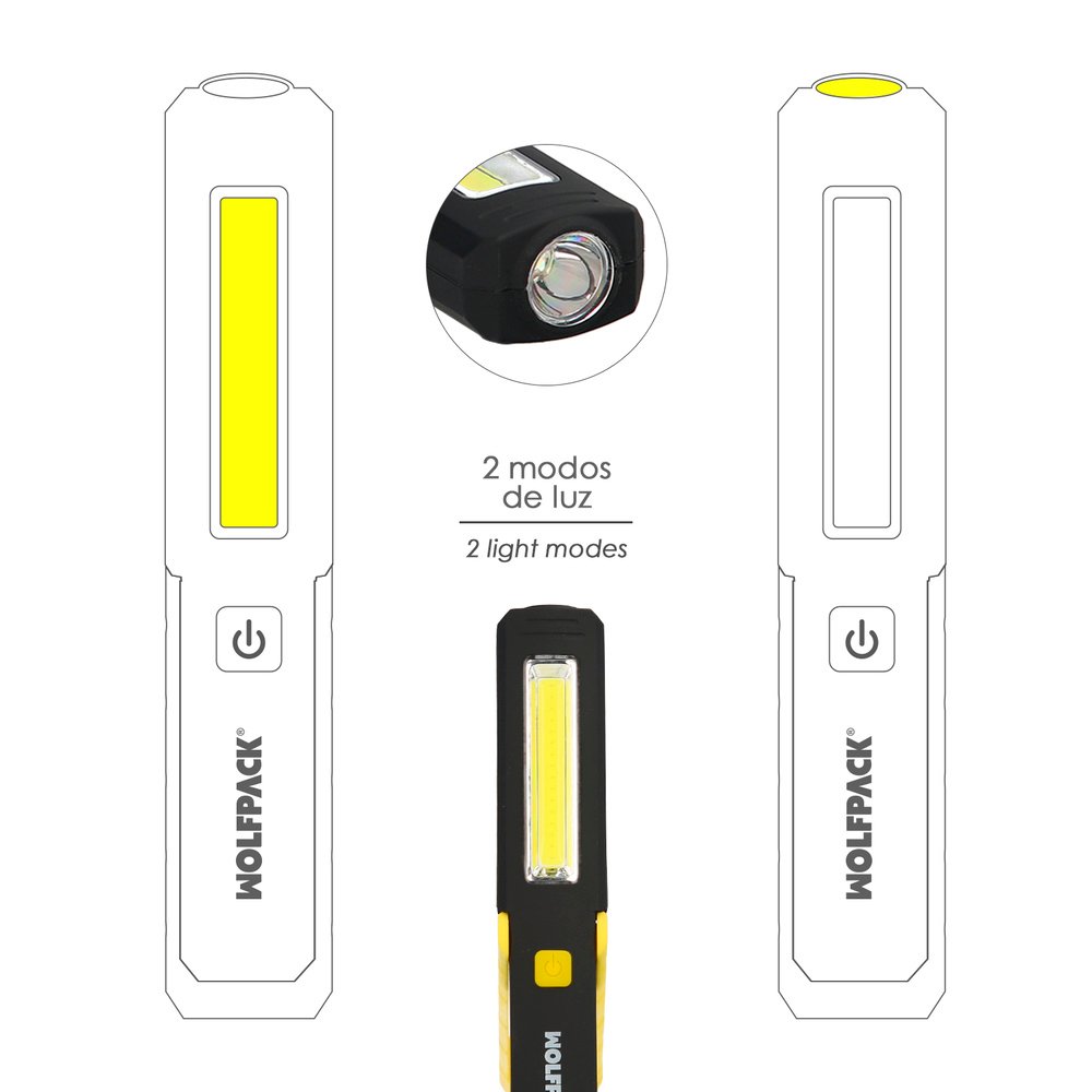 Linterna LED Multifunción Tipo Boligrafo Recargable (900 mAh) 200 Lumenes Con Iman, Gancho y Soporte Ajustable. 3 Linterna LED Multifunción Tipo Boligrafo Recargable (900 mAh) 200 Lumenes Con Iman, Gancho y Soporte Ajustable.