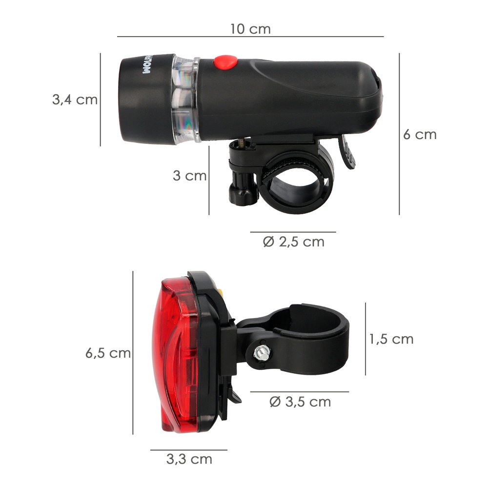 Kit Luces Led Delantera y Trasera Para Bicicleta / Patinete. Funcionamiento a Pilas. 2 Kit Luces Led Delantera y Trasera Para Bicicleta / Patinete. Funcionamiento a Pilas.