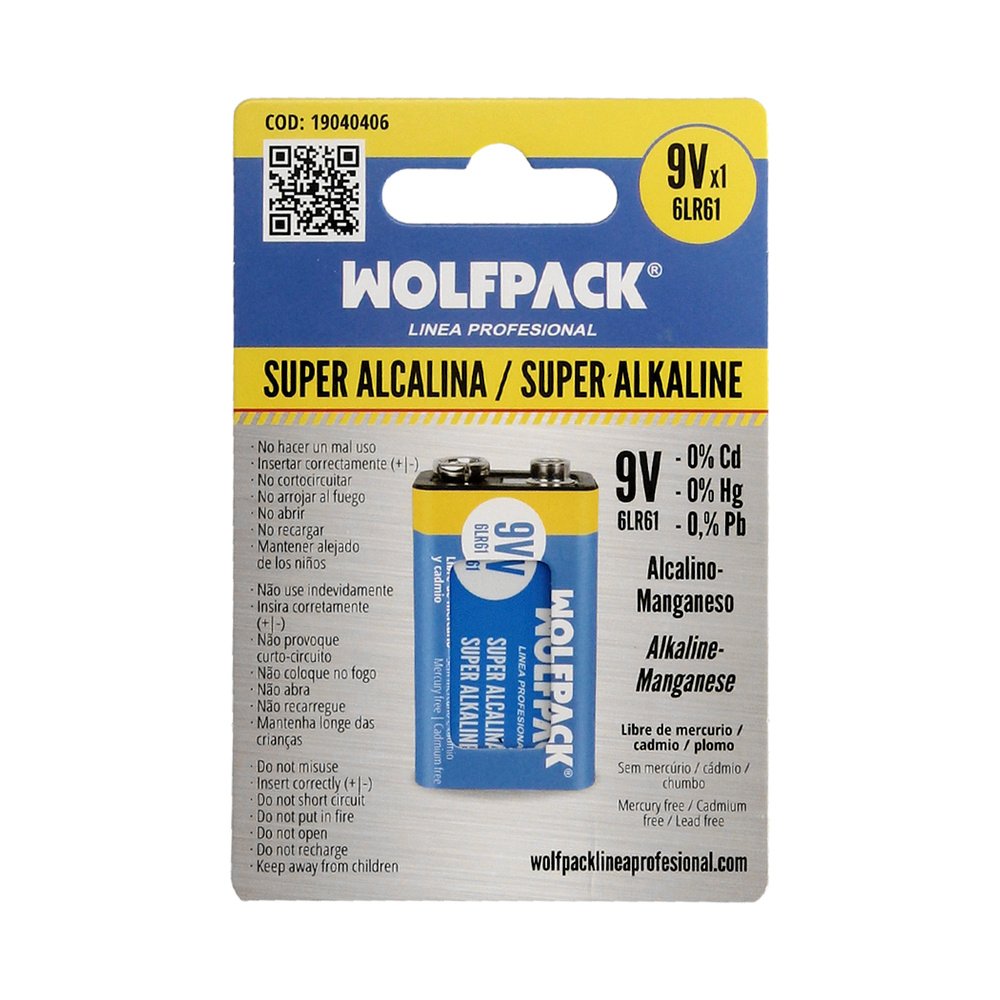 Pila Alcalina 6LR61 (Blister 1 Pieza)