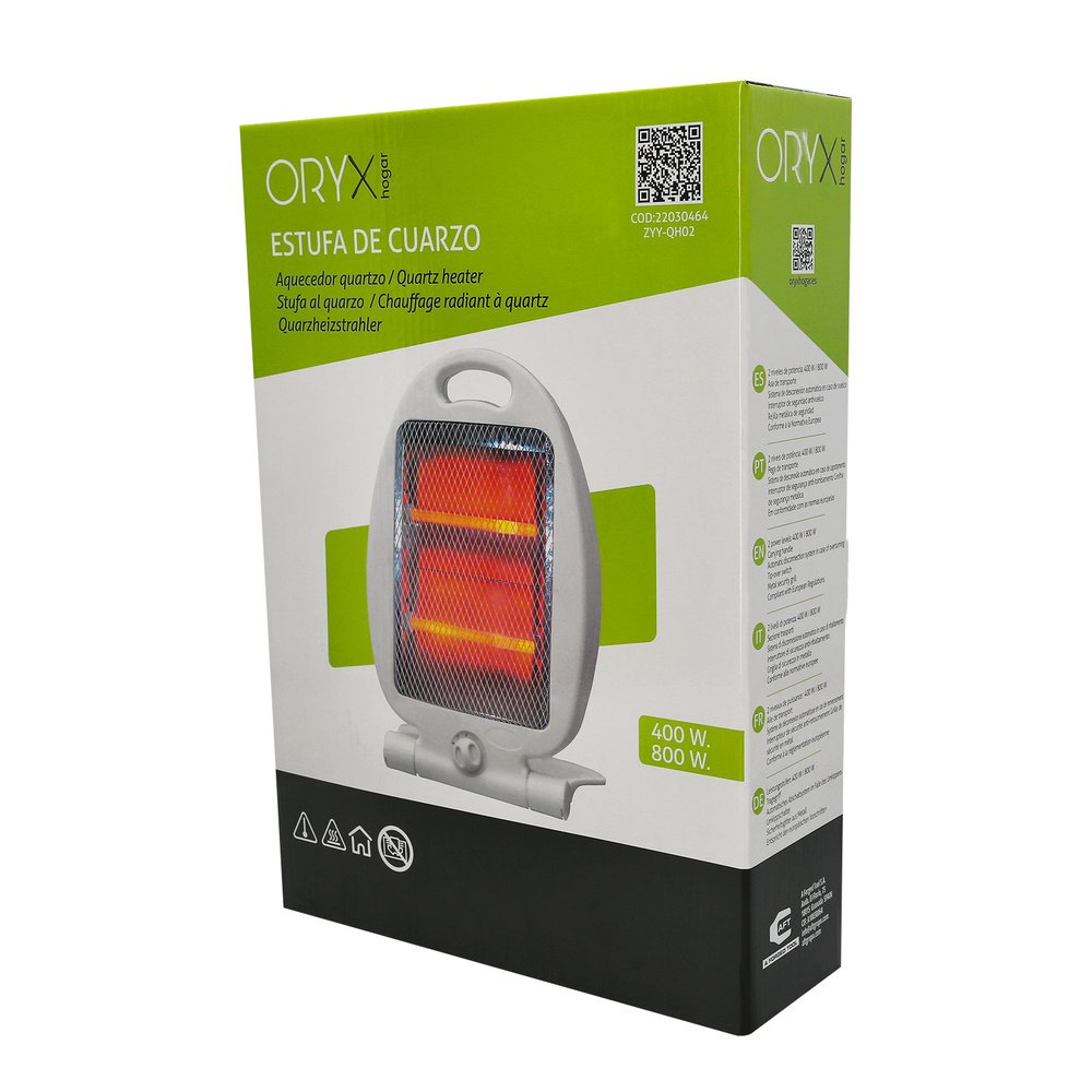 Estufa Radiante Pie Oscilante 400 / 800w 5 Estufa Radiante Pie Oscilante 400 / 800w
