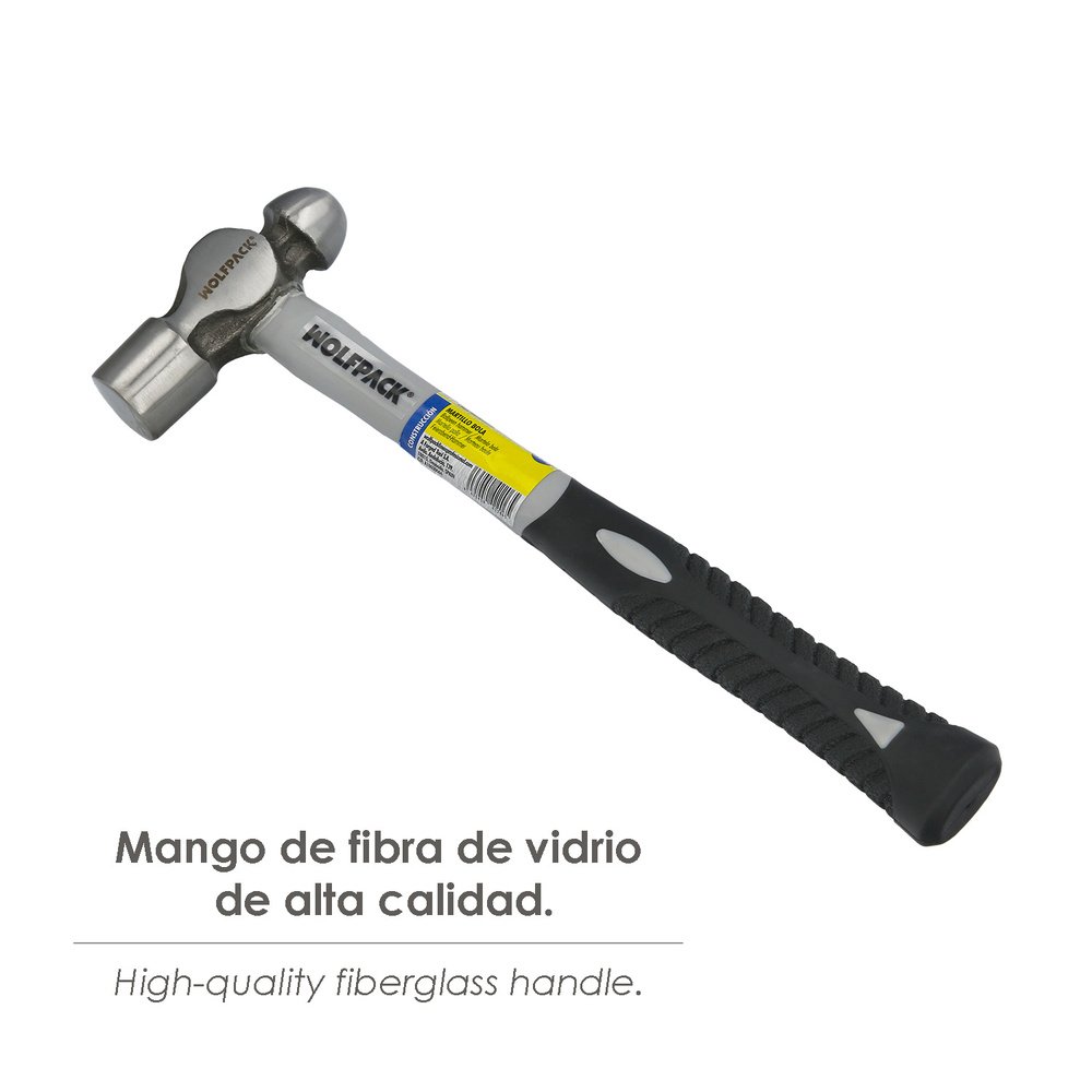 Martillo Bola 500 Gramos Mango Fibra Vidrio 3 Martillo Bola 500 Gramos Mango Fibra Vidrio