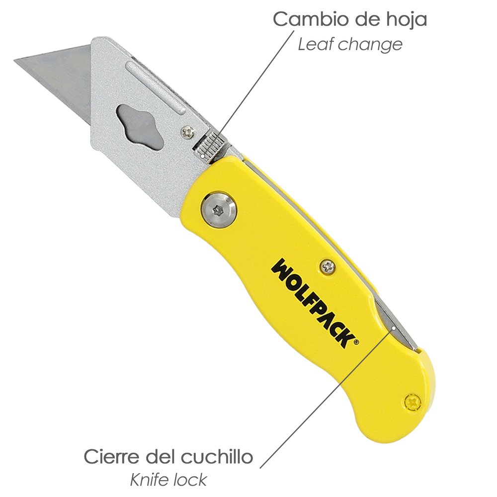 Cutter Plegable Hoja Trapezoidal 155 mm. 3 Cutter Plegable Hoja Trapezoidal 155 mm.