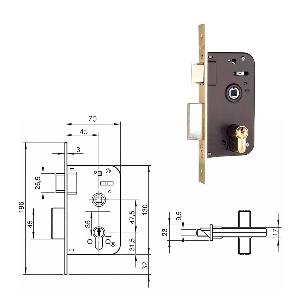 Cerradura Yale  600-hl/70x45