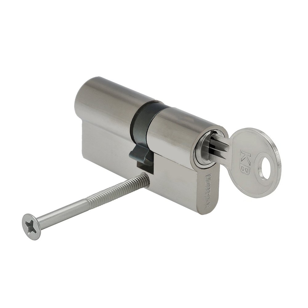 Cilindro Seguridad 30x40 mm/13,5 Leva Corta Niquelado Con 5 llaves 4 Cilindro Seguridad 30x40 mm/13,5 Leva Corta Niquelado Con 5 llaves