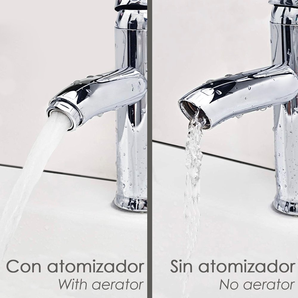 Atomizador Grifos / Monomando M24 (2 piezas) Filtro Aireador Grifo, Economizador de Agua, Difusor Grifo, Aireador Economizador 4 Atomizador Grifos / Monomando M24 (2 piezas) Filtro Aireador Grifo, Economizador de Agua, Difusor Grifo, Aireador Economizador