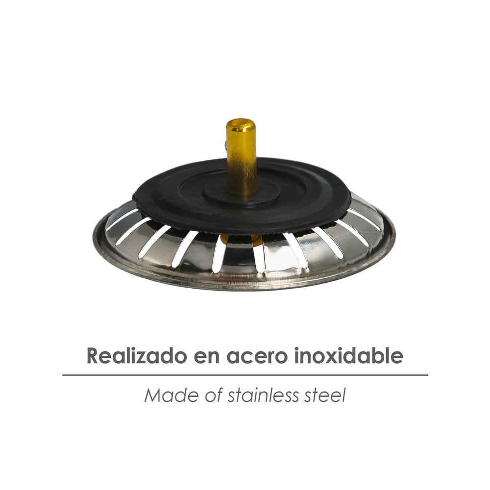 Tapon Valvula Cesta Para Fregadero Inoxidable Click Clack Ø 8 cm. 3 Tapon Valvula Cesta Para Fregadero Inoxidable Click Clack Ø 8 cm.
