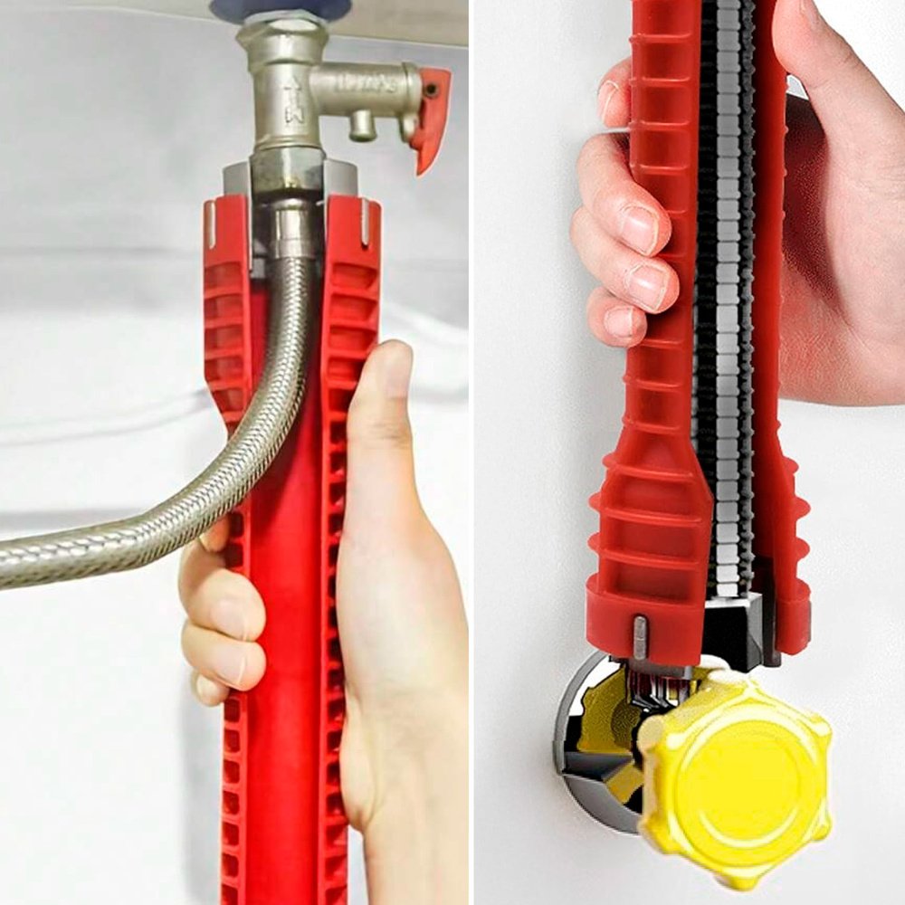 Llave Para Grifos Multifuncion Con Adaptador, Llave Hexagonal y Extractor de Tornillos 5 Llave Para Grifos Multifuncion Con Adaptador, Llave Hexagonal y Extractor de Tornillos