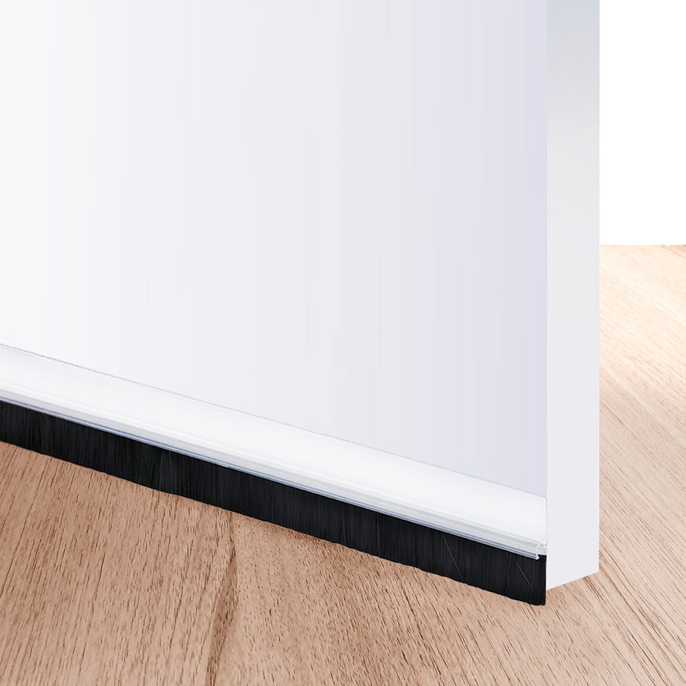 Burlete Pvc Con Cepillo. Para Puertas. Color Blanco 1 Metro 4 Burlete Pvc Con Cepillo. Para Puertas. Color Blanco 1 Metro