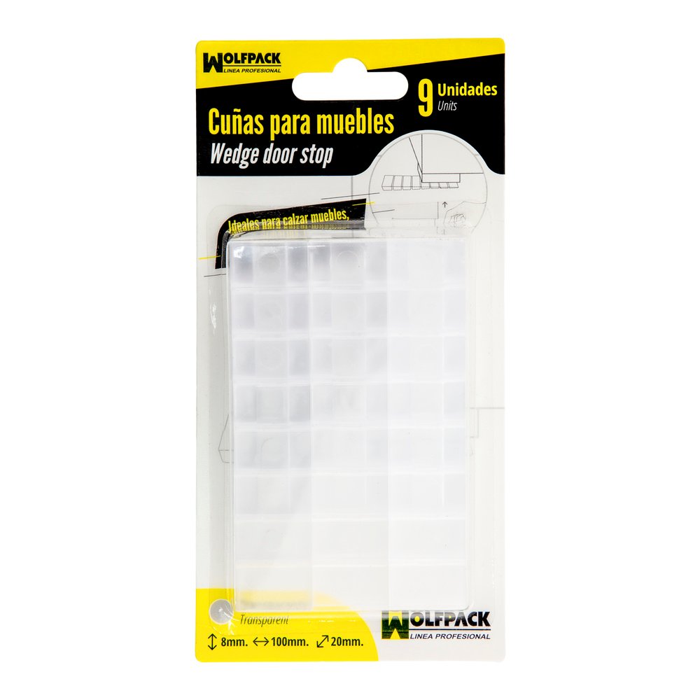 Cuñas Calza Muebles Ajustable / Recortable Transparente (Blister 9 Piezas) 3 Cuñas Calza Muebles Ajustable / Recortable Transparente (Blister 9 Piezas)