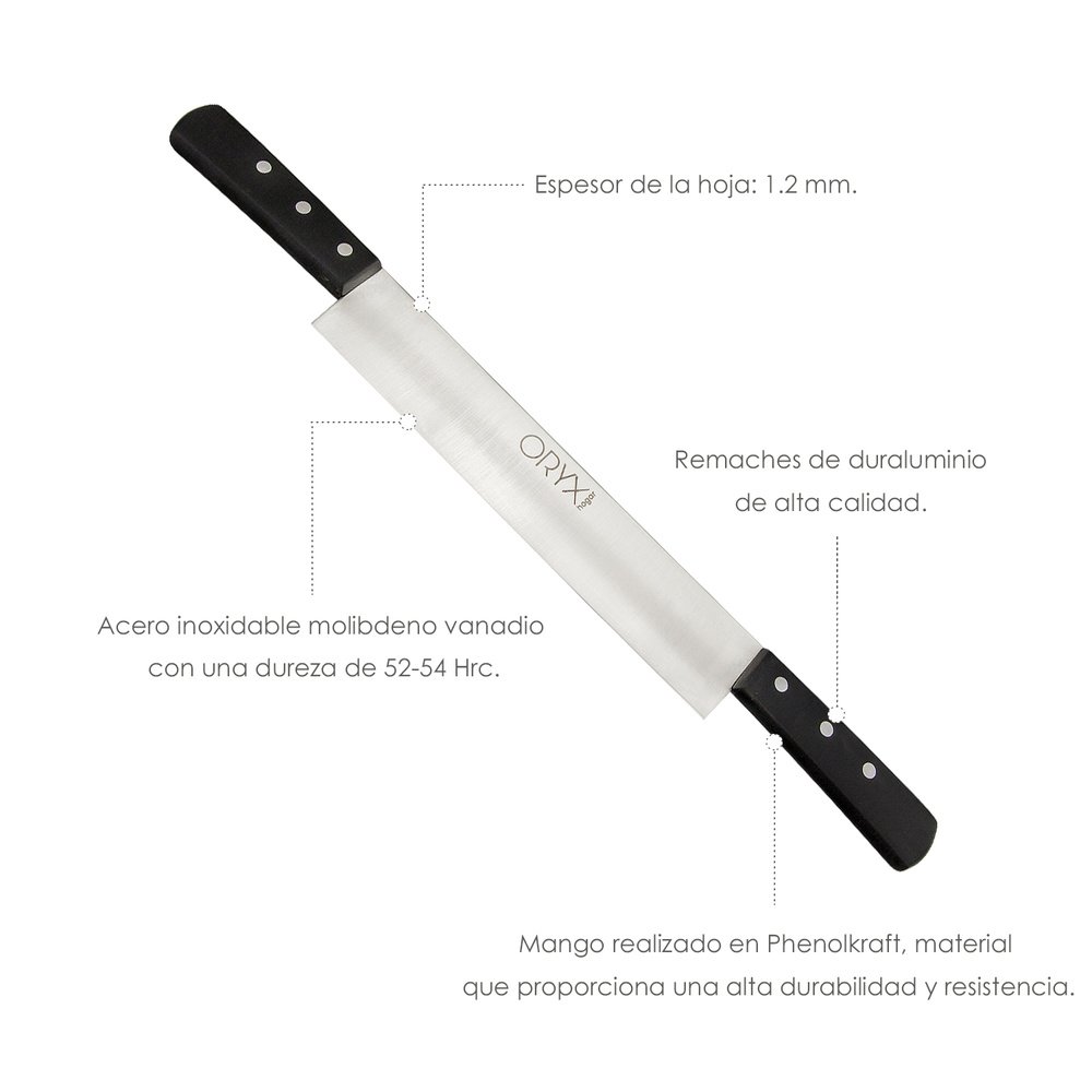 Cuchillo Grenoble Quesero 2 Mangos Hoja Acero Inoxidable 25 cm. Negro 3 Cuchillo Grenoble Quesero 2 Mangos Hoja Acero Inoxidable 25 cm. Negro