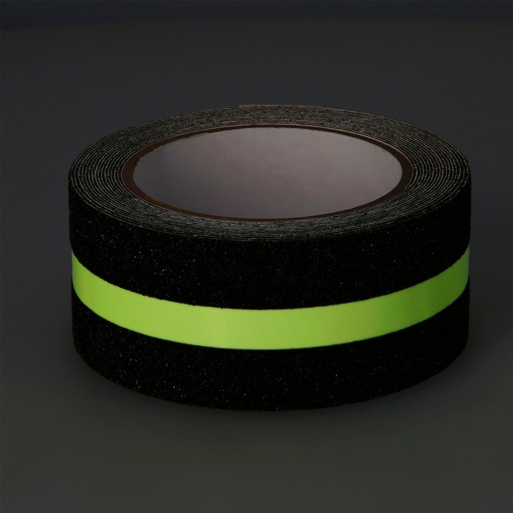 Cinta Antideslizante Fluorescente 50 mm x 5 metros. Uso Doméstico. 2 Cinta Antideslizante Fluorescente 50 mm x 5 metros. Uso Doméstico.