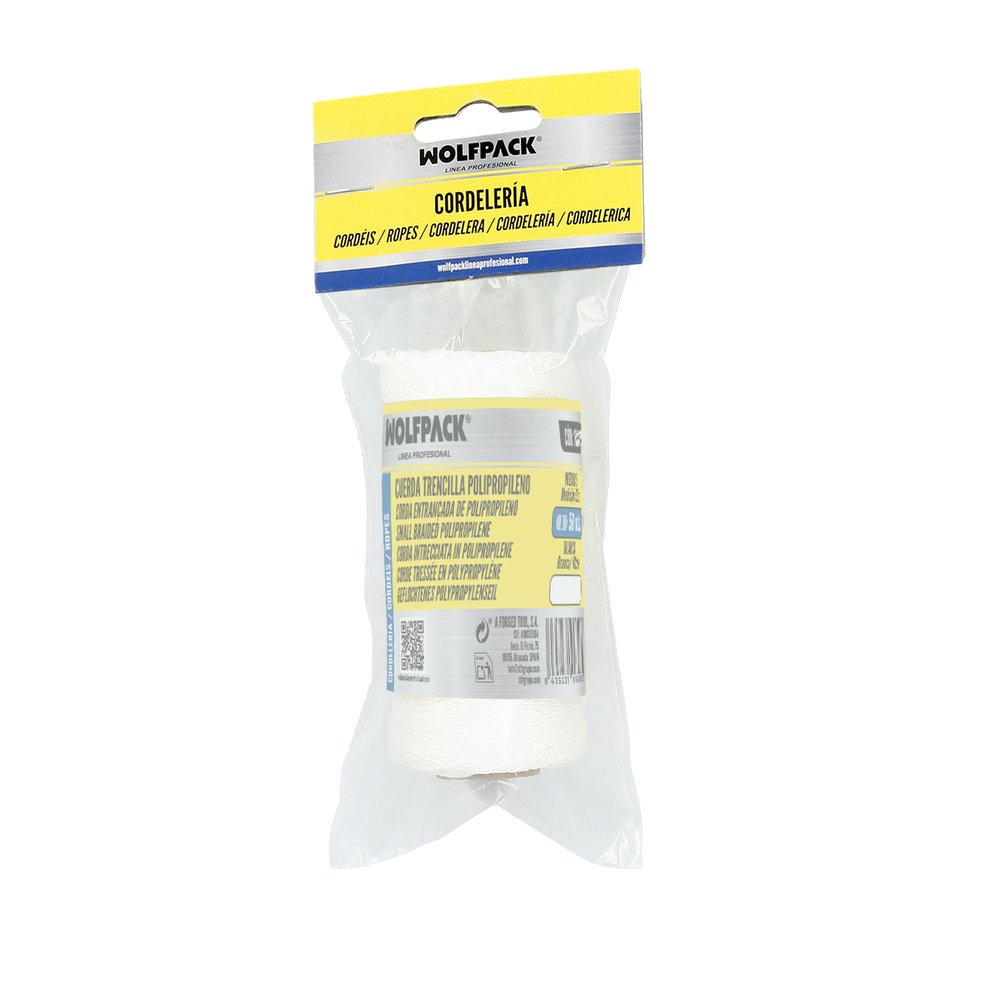 Cuerda Trencilla Polipropileno Blanco (Bobina  50 Metros)