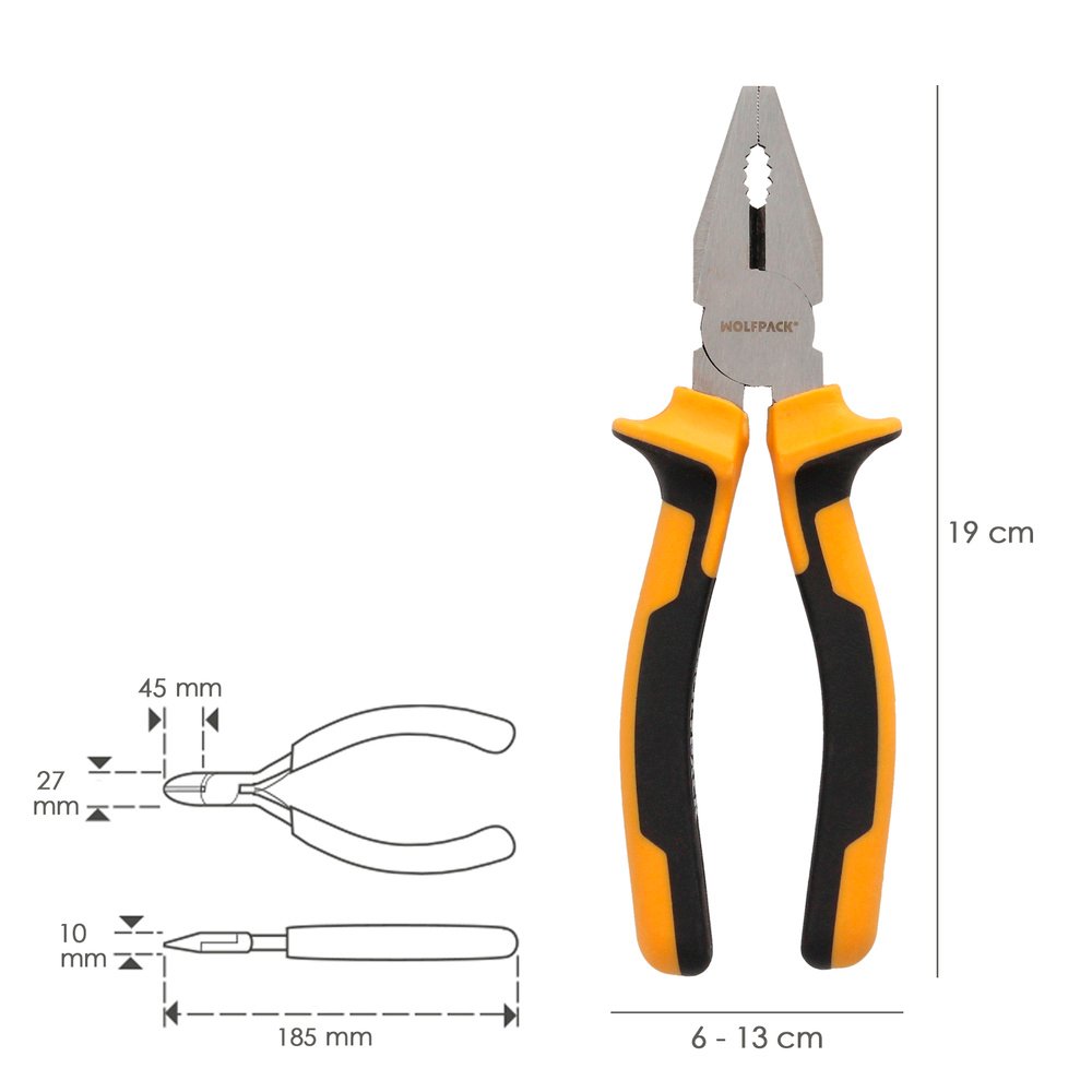 Alicates Universales 175 mm. Acero DIN 5746 2 Alicates Universales 175 mm. Acero DIN 5746