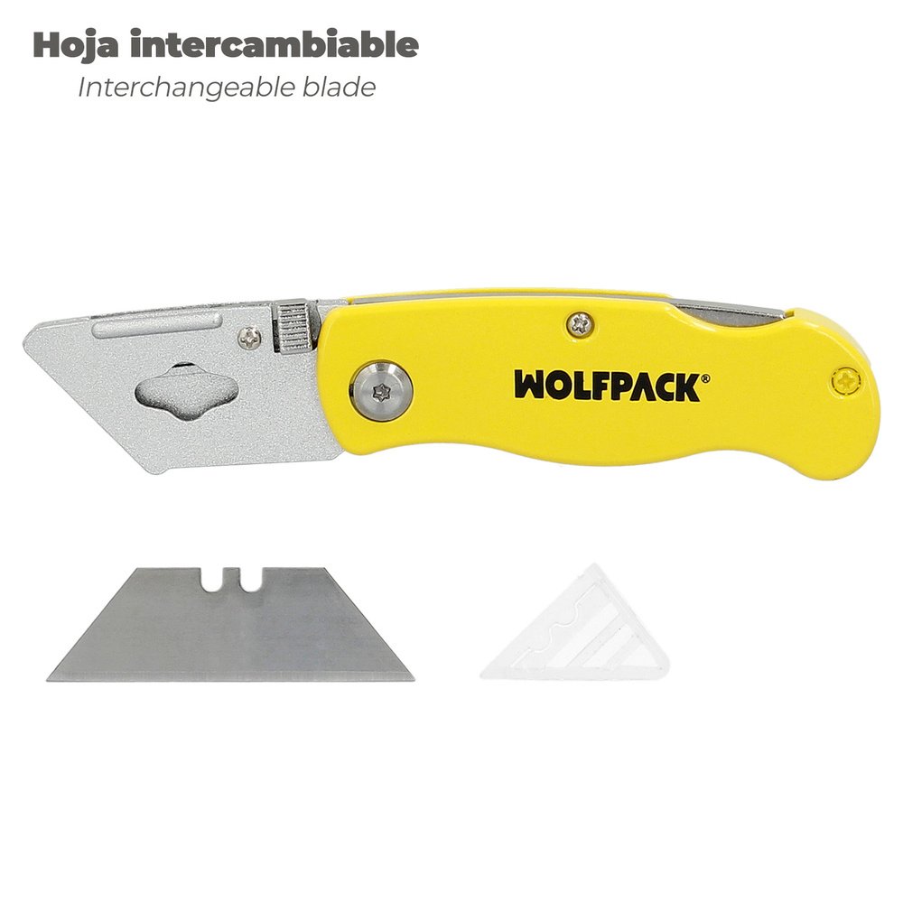 Cutter Plegable Hoja Trapezoidal 155 mm. 4 Cutter Plegable Hoja Trapezoidal 155 mm.