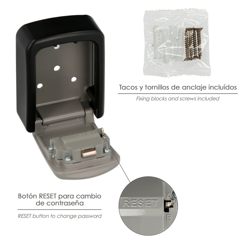 Caja De Seguridad Para Llaves Con Codigo, 4 Digitos. Llaves, De Llaves Pared, De Llaves Codigo03