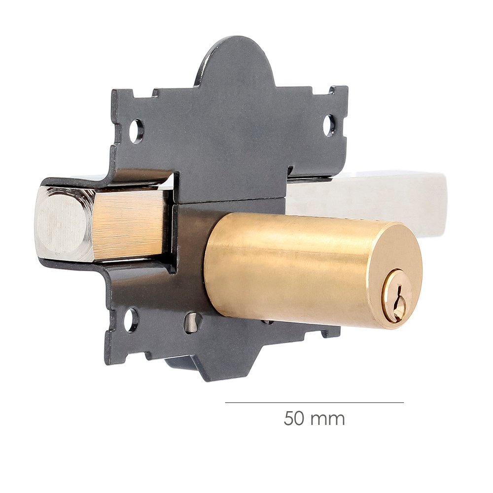 Cerrojo B-1 llave y pulsador pasador de 161mm cilindro redondo de 50mm 3 Cerrojo B-1 llave y pulsador pasador de 161mm cilindro redondo de 50mm