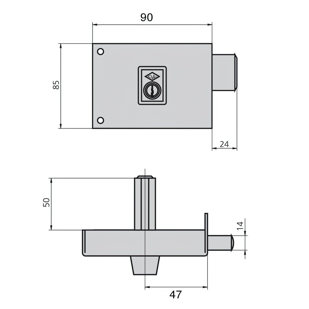 Cerradura Cvl 1124a/ 8/he Derecha 2 Cerradura Cvl 1124a/ 8/he Derecha