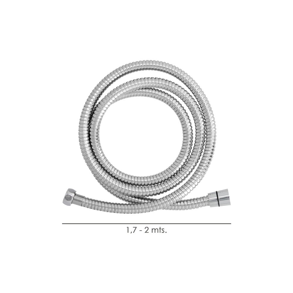 Flexo / Manguera Ducha Extensible Acero Inoxidable 1,7 a 2 Metros Accesorios de Latón. Flexible, Resistente a Torceduras, 2 Flexo / Manguera Ducha Extensible Acero Inoxidable 1,7 a 2 Metros Accesorios de Latón. Flexible, Resistente a Torceduras,