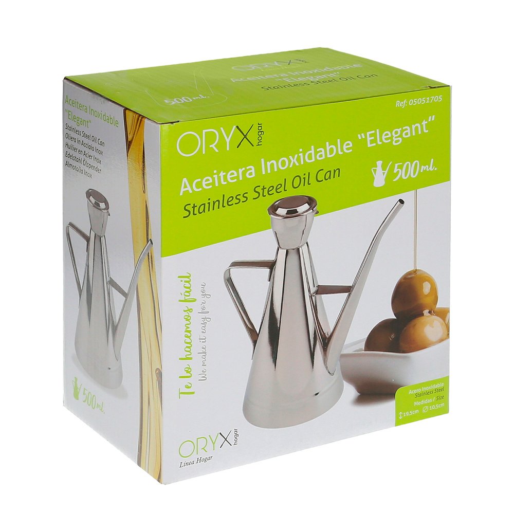 Aceitera Acero Inoxidable Modelo Elegant 500 ml. 5 Aceitera Acero Inoxidable Modelo Elegant 500 ml.