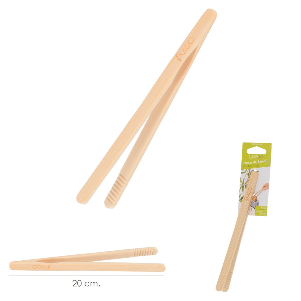 Pinzas De Cocina de Bambu Natural 20 cm. 2 Pinzas De Cocina de Bambu Natural 20 cm.