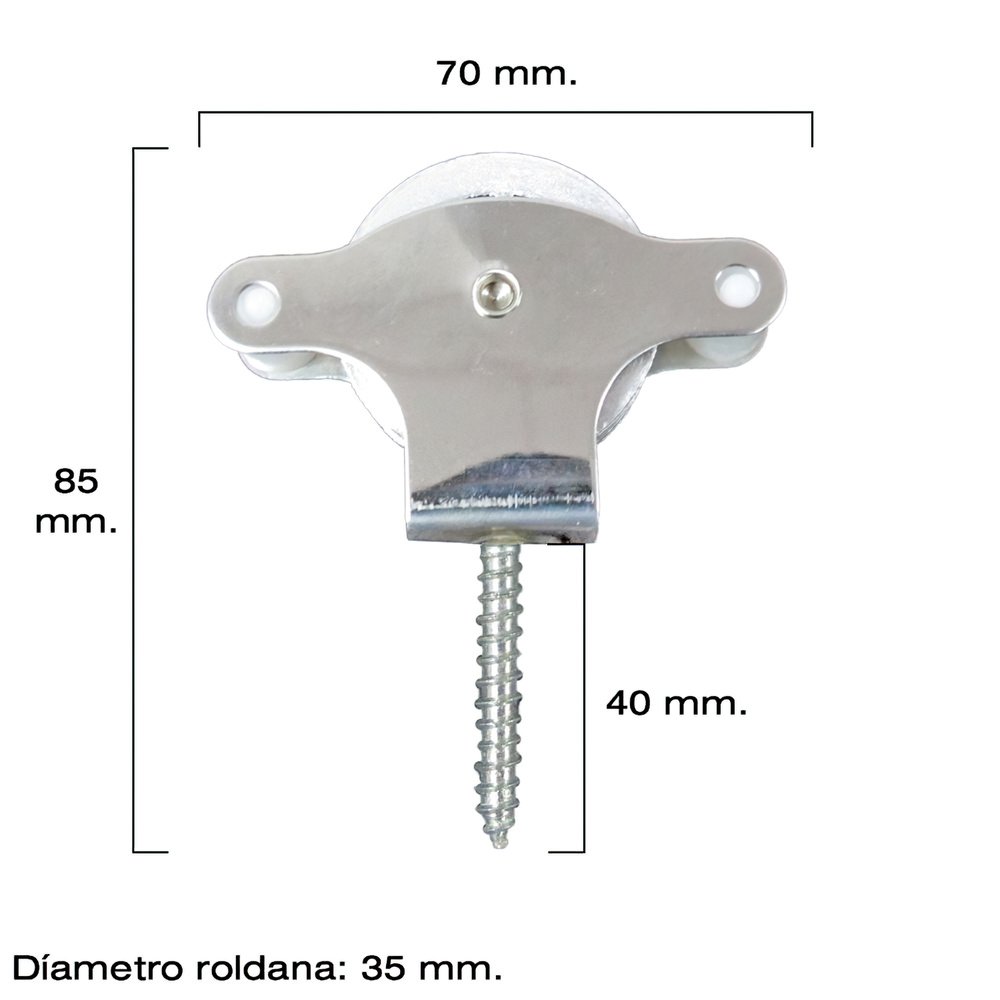 Polea Tendedero Wolfpack Inoxidable 40 mm. / Roldana Metalica Con Tirafondo 2 Polea Tendedero Wolfpack Inoxidable 40 mm. / Roldana Metalica Con Tirafondo