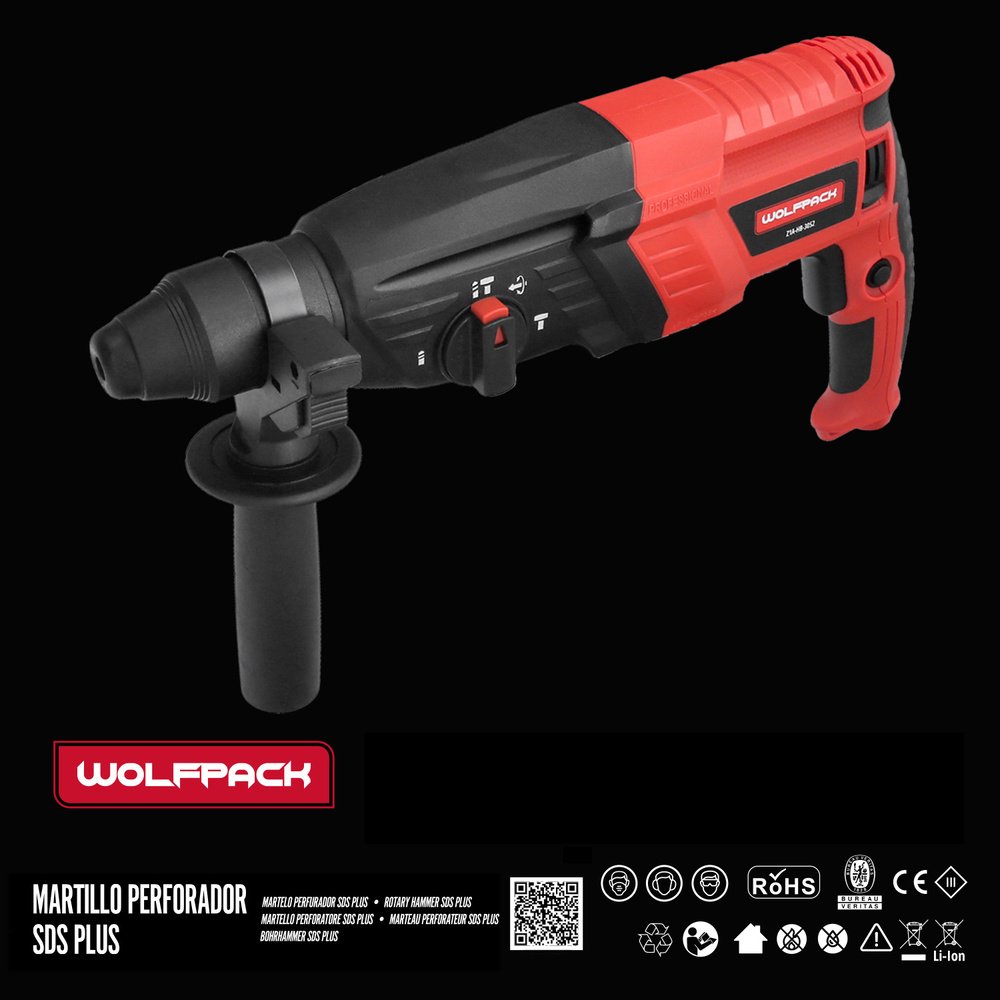 Martillo Perforador SDS PLUS 900 Watt. Con Accesorios y Maletin 6 Martillo Perforador SDS PLUS 900 Watt. Con Accesorios y Maletin