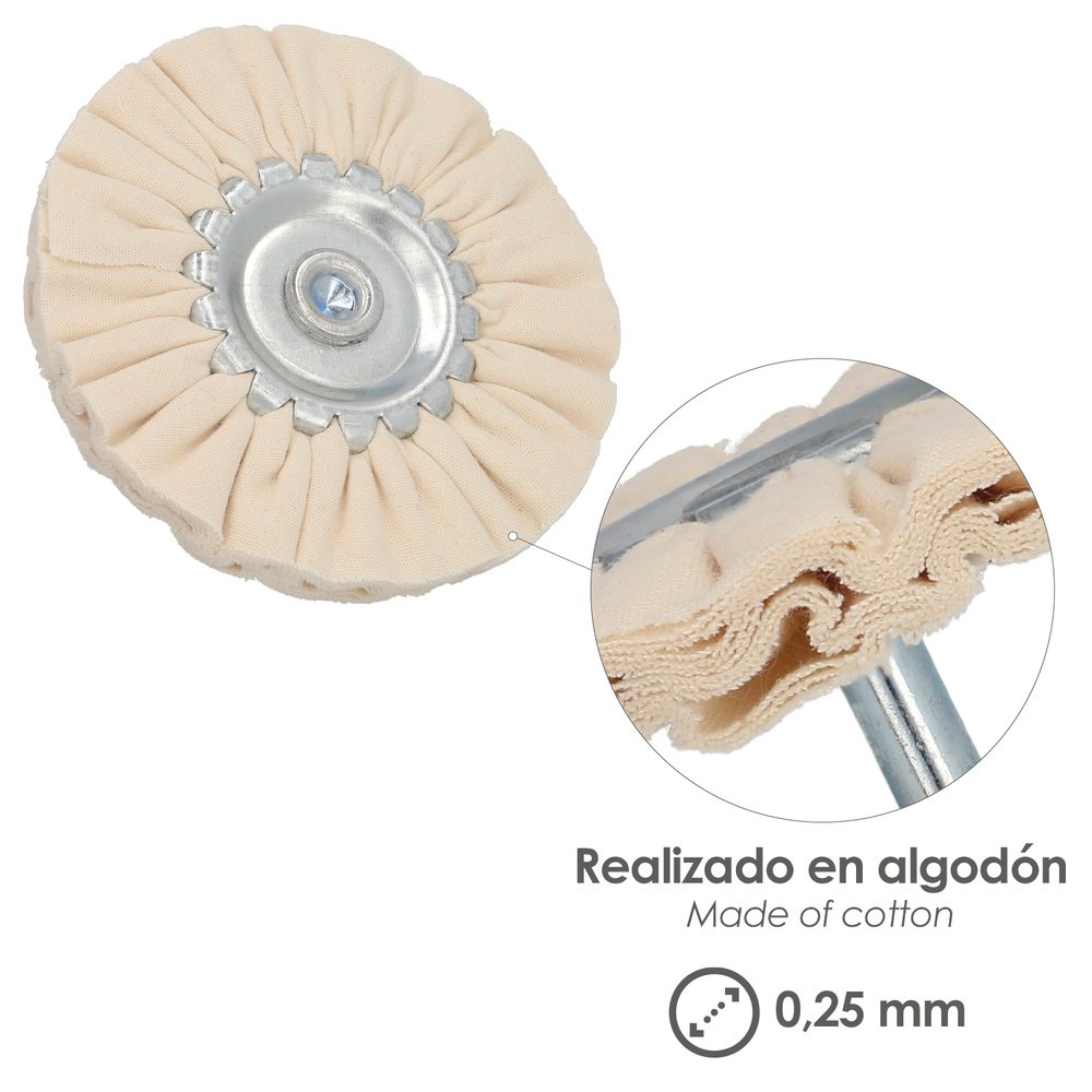 Disco Pulidor De Tela Para Taladro Ø 80mm. 3 Disco Pulidor De Tela Para Taladro Ø 80mm.