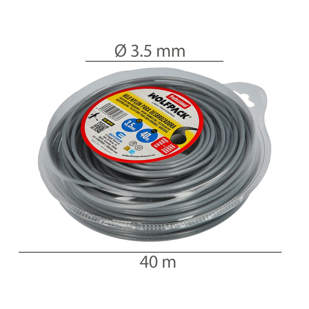 Hilo Nylon/alum.Redondo Prof 3,5mm (40m)