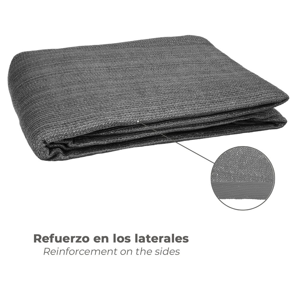 Toldo Vela Sombra Jardin Triangular 3,6x3,6x3,6 metros Gris