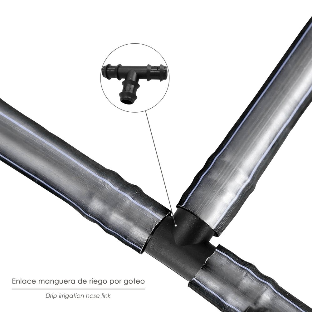 Te Simple Para Tuberias Goteo Ø 16 mm. (Bolsa 100 Piezas) Riego Por Goteo, Microaspersión, Riego Por Nebulizacion 5 Te Simple Para Tuberias Goteo Ø 16 mm. (Bolsa 100 Piezas) Riego Por Goteo, Microaspersión, Riego Por Nebulizacion