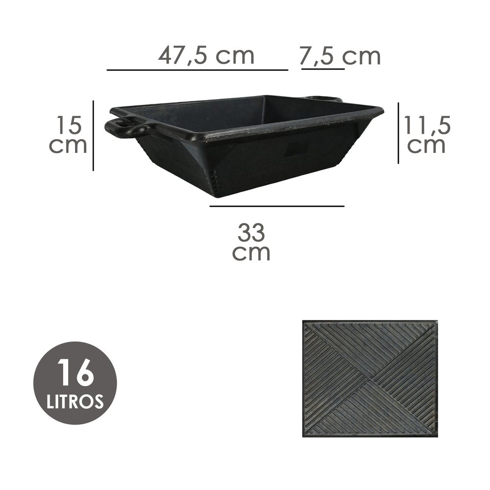 Gaveta Goma Albañil  Numero 2     16 l.